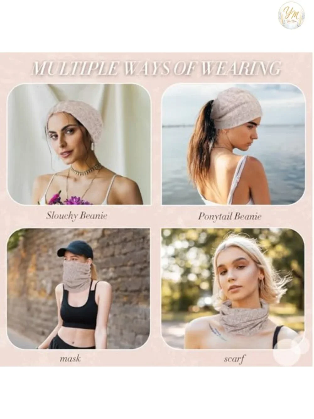 5 Pack Slouchy Beanie Chemo Headscarves for Women Hair Loss Turban
